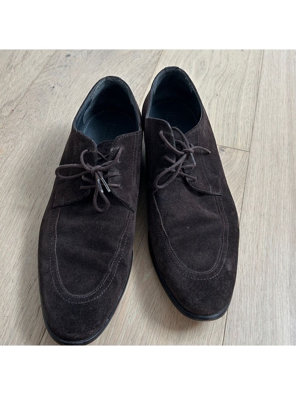 Hugo Boss Dark Brown Suede Dress Shoes